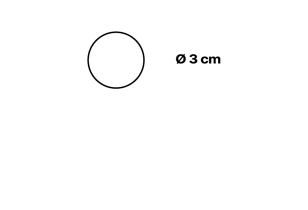  ￼  3 cm